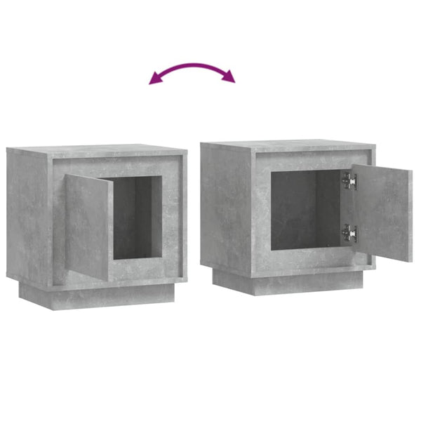 Nachttische 2er Set Betongrau