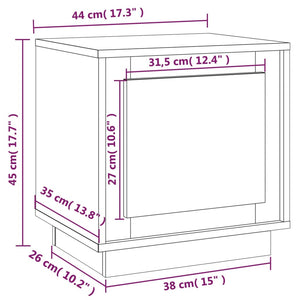 Nachttische 2er Set Grau Sonoma