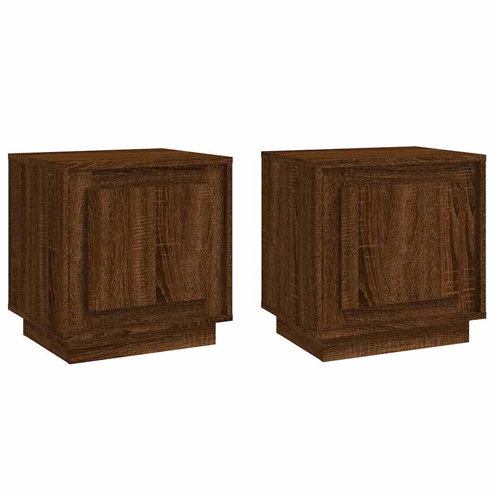 vidaXL Nightstands 2 pcs. Brown Oak Look 44x35x45 cm Engineered Wood