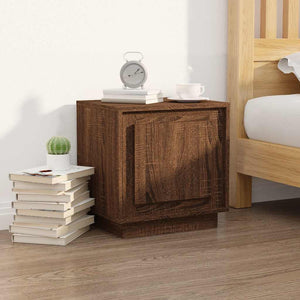 Nachttische 2er Set Braun Eichenoptik