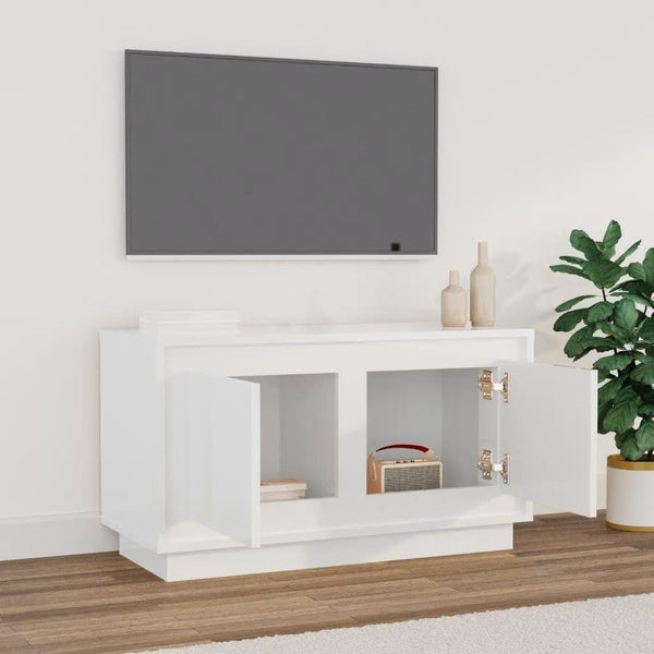 TV-Schrank Hochglanz Weiß 80x35x45cm