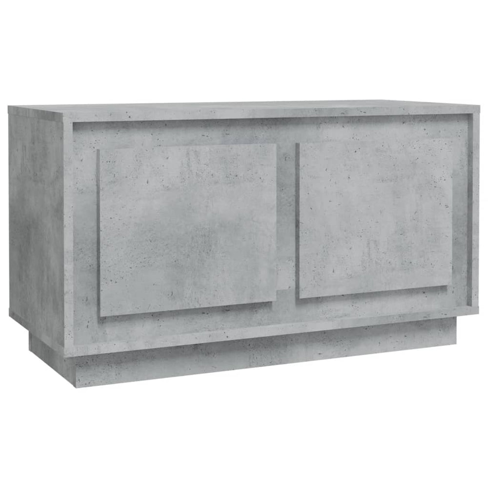 vidaXL Meuble TV Gris béton 80x35x45 cm Bois d'ingénierie