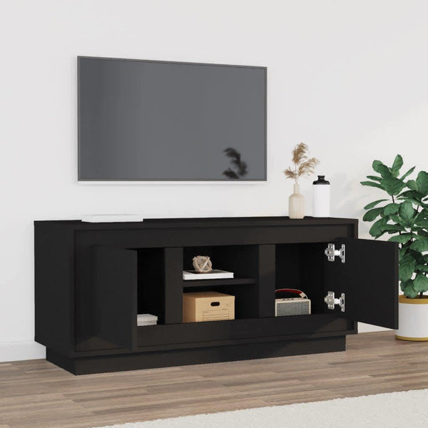 Schwarzer TV-Schrank 102 cm