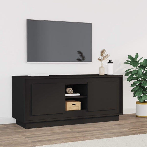 Schwarzer TV-Schrank 102 cm
