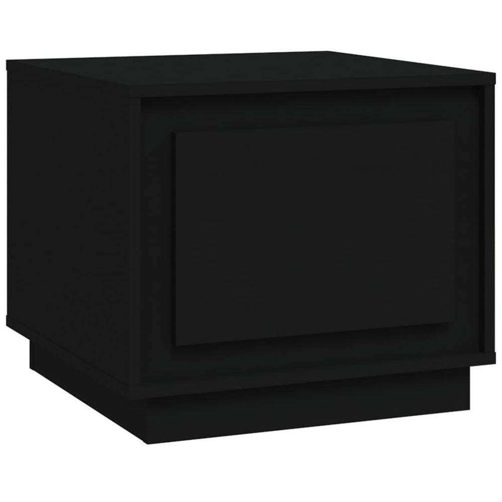 vidaXL Table basse noire 51x50x44 cm en bois d'ingénierie
