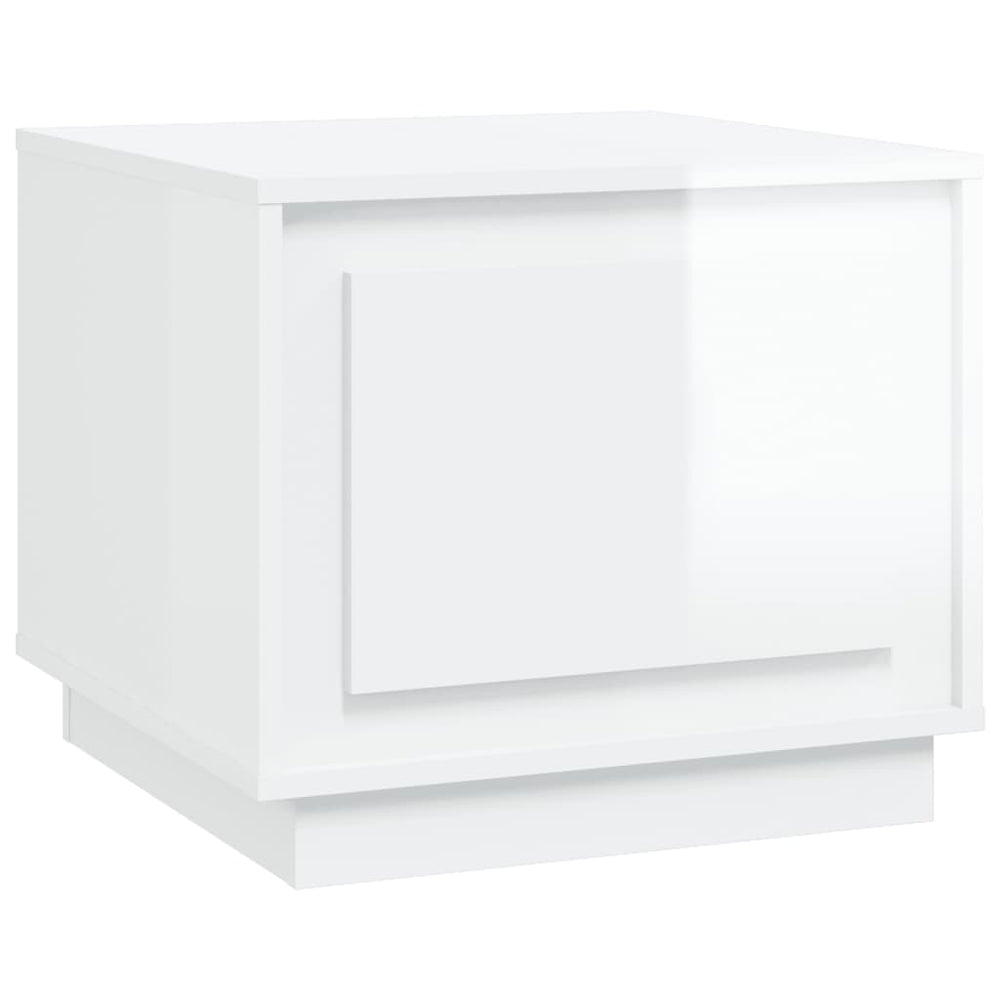 vidaXL Coffee Table High Gloss White 51x50x44 cm Engineered Wood