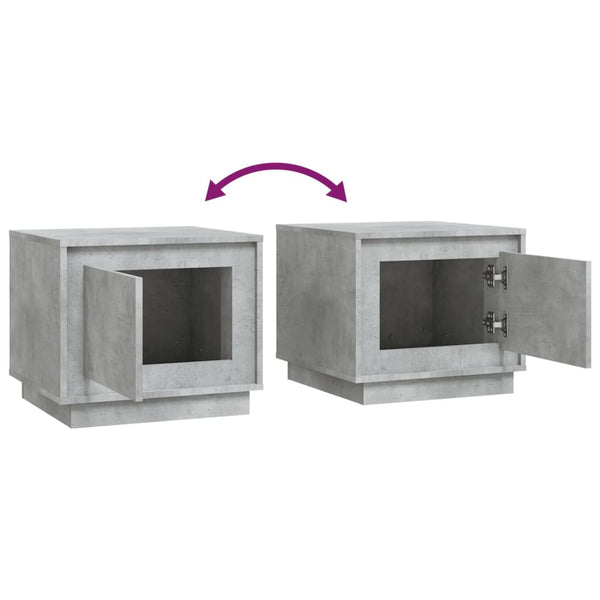 Betongrauer Couchtisch 51x50 cm