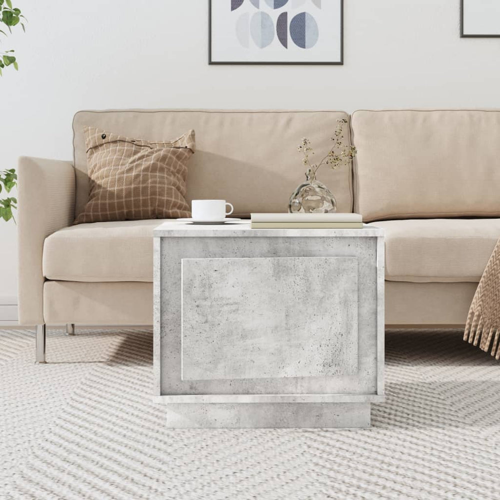 vidaXL Coffee Table Concrete Gray 51x50x44 cm Engineered Wood