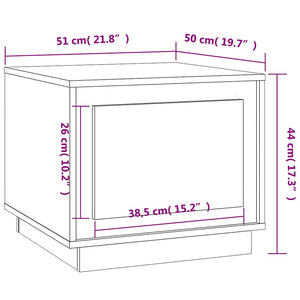 Couchtisch Grau Sonoma 51x50x44 cm