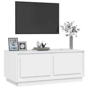 Hochglanz Couchtisch Weiß 102x50 cm