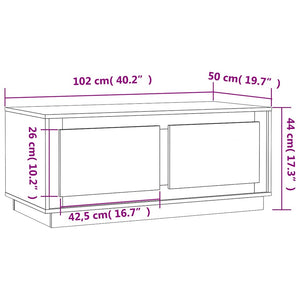 Sonoma-Eiche Couchtisch, 102 cm