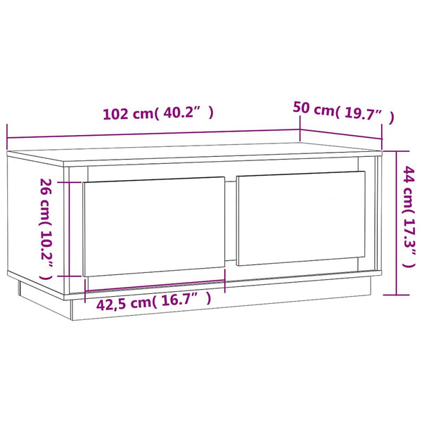 Sonoma-Eiche Couchtisch, 102 cm