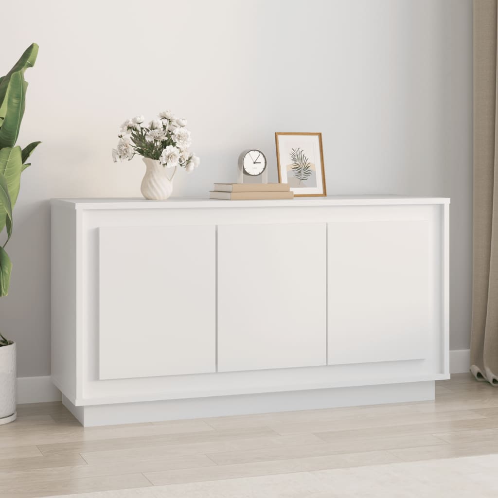 Weißes Sideboard 102 cm Holzwerkstoff