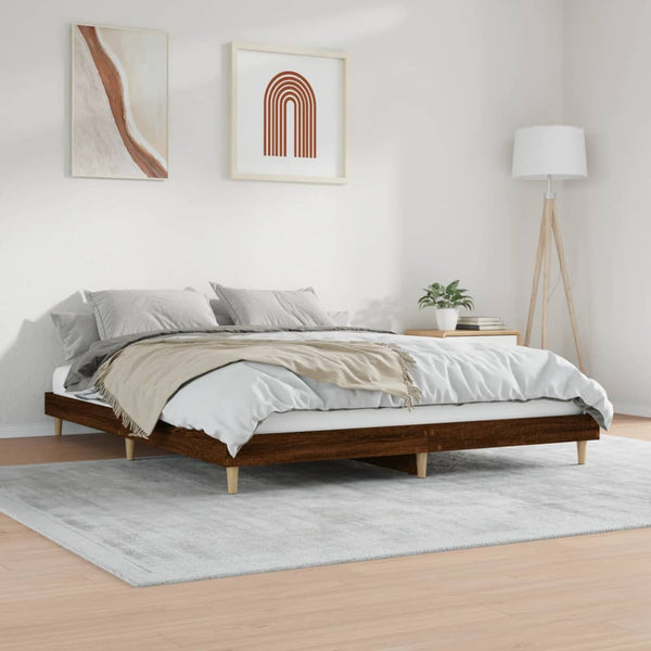 Bettgestell Braun Eiche 160x200 cm