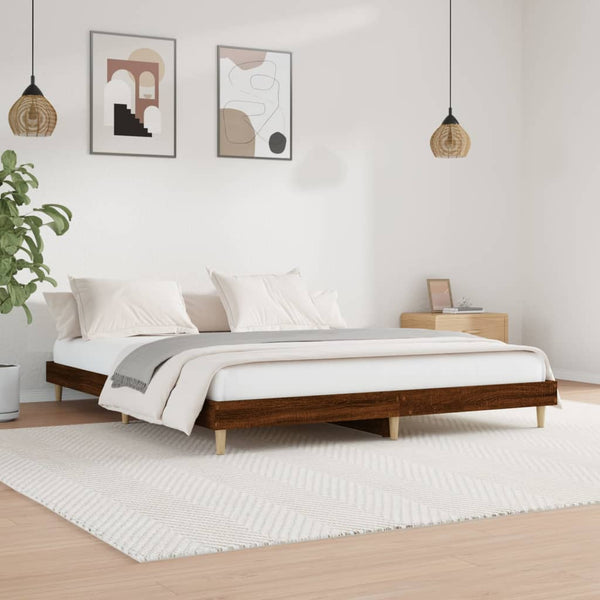 Bettgestell Braun Eiche 160x200 cm