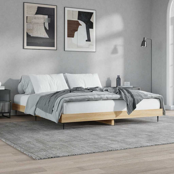 Bettgestell 200x200 cm Sonoma Eiche