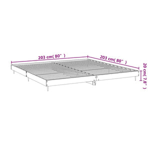 Bettgestell 200x200 cm Sonoma Eiche