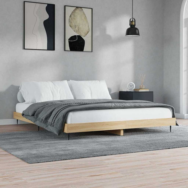 Bettgestell 200x200 cm Sonoma Eiche