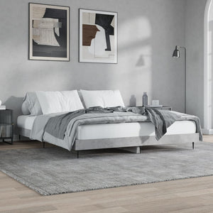 Bettgestell Betongrau 200x200 cm