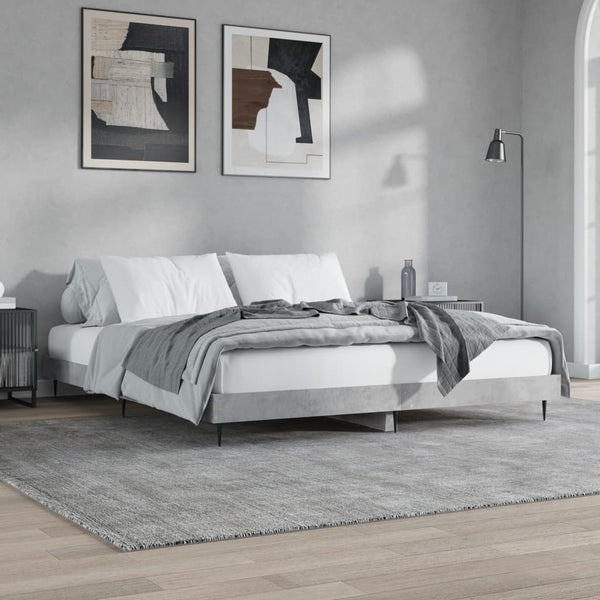 Bettgestell Betongrau 200x200 cm
