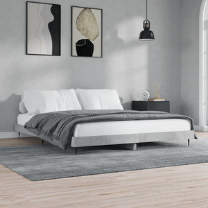 Bettgestell Betongrau 200x200 cm