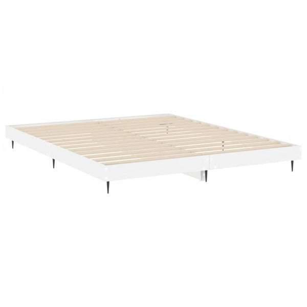 Bettgestell 160x200 Hochglanz Weiß