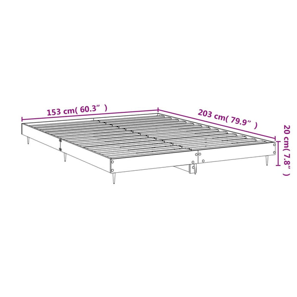 Bettgestell Braun Eiche 150x200 cm