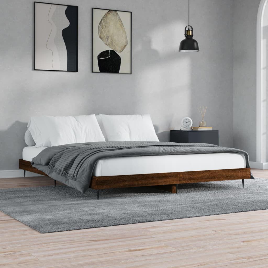 Bettgestell Braun Eiche 150x200 cm