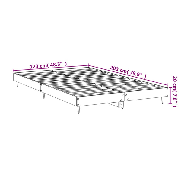 Bettgestell Betongrau 120x200 cm