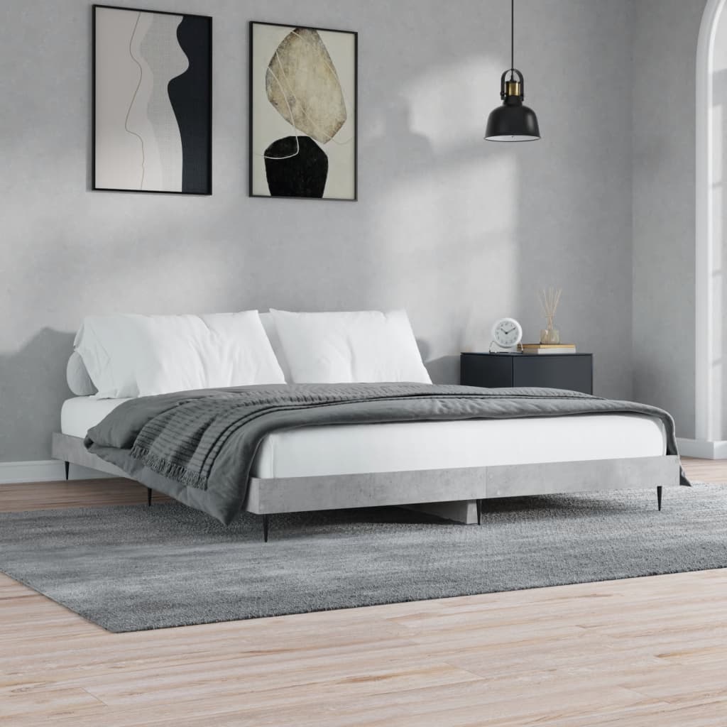 Bettgestell Betongrau 120x200 cm