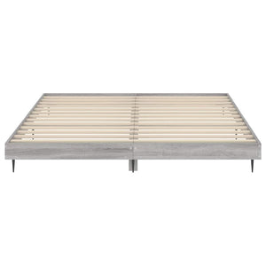 Bettgestell 120x200 cm Grau Sonoma Holz