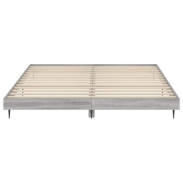 Bettgestell 120x200 cm Grau Sonoma Holz