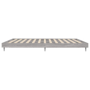 Bettgestell 120x200 cm Grau Sonoma Holz