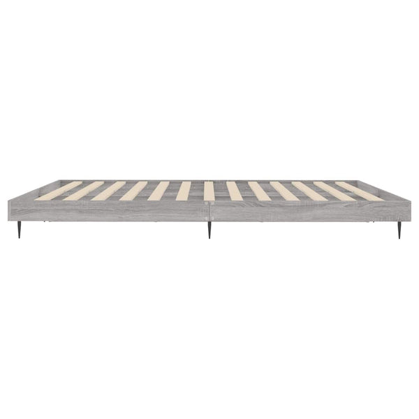Bettgestell 120x200 cm Grau Sonoma Holz