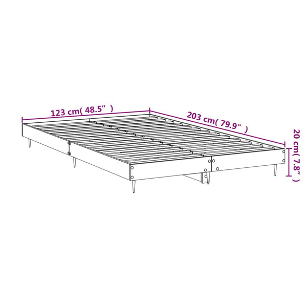 Bettgestell Braun Eiche 120x200 cm