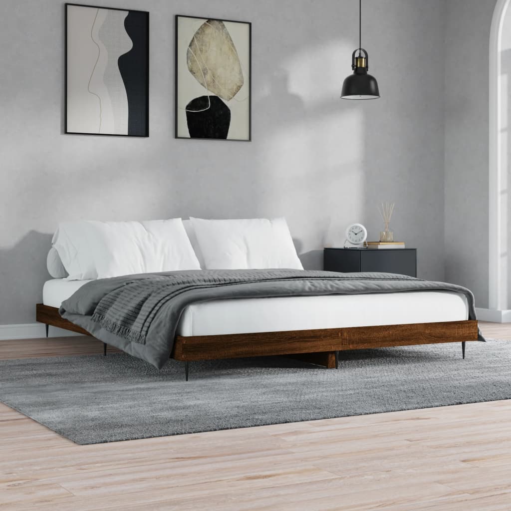 Bettgestell Braun Eiche 120x200 cm