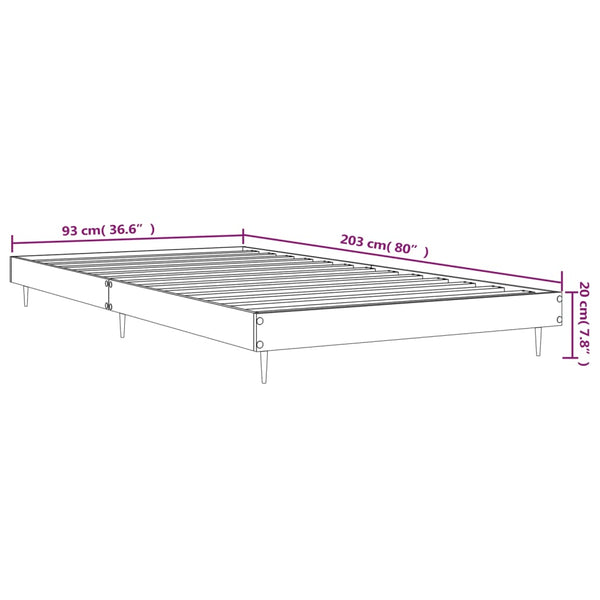 Bettgestell Weiß 90x200 cm