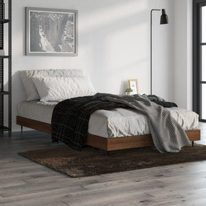 Bettgestell 90x200 cm Braun Eiche