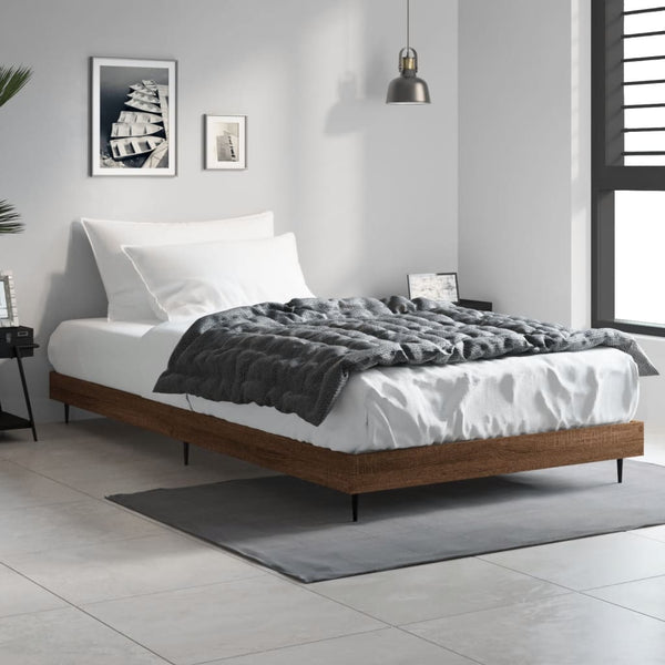 Bettgestell 90x200 cm Braun Eiche