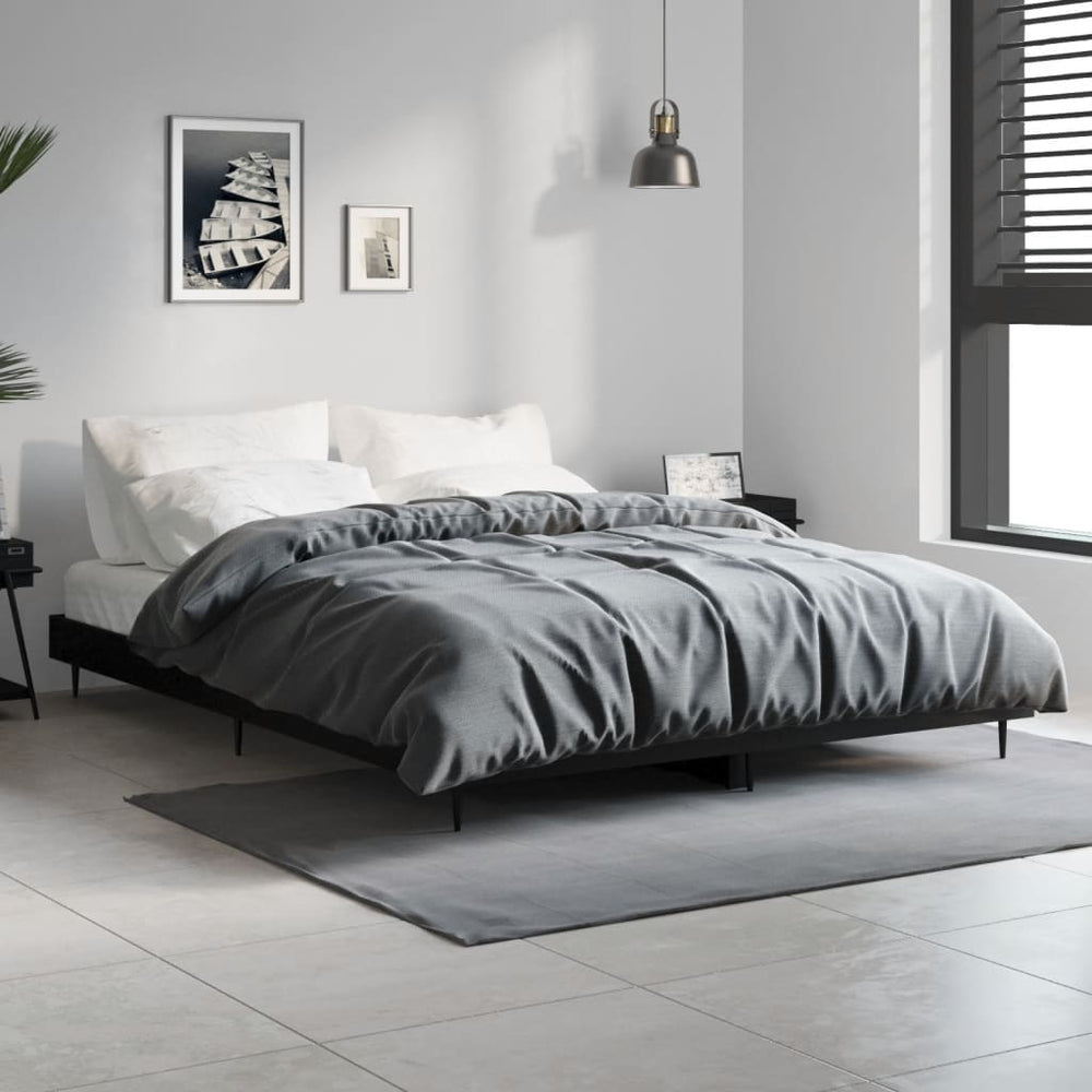 Bettgestell Schwarz 140x190 cm
