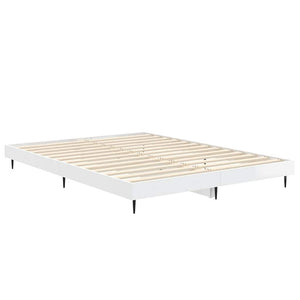 Bettgestell Weiß Hochglanz 140x190 cm