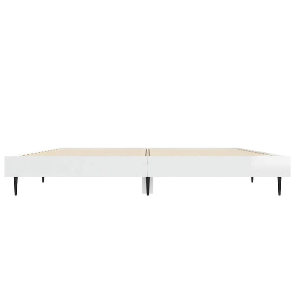 Bettgestell Weiß Hochglanz 140x190 cm