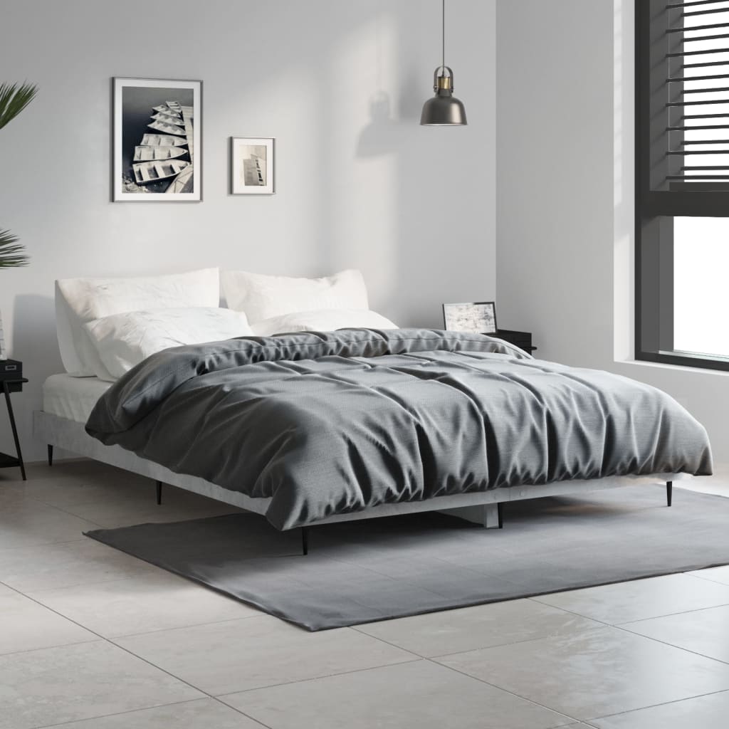 Bettgestell Betongrau 140x190 cm