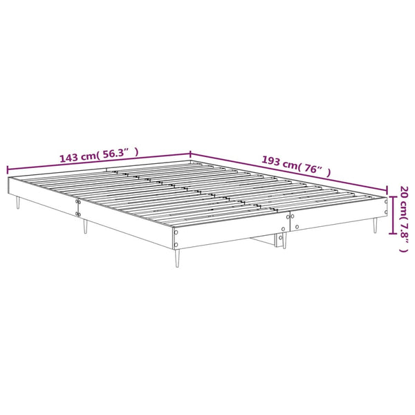 Bettgestell Grau Sonoma 140x190 cm