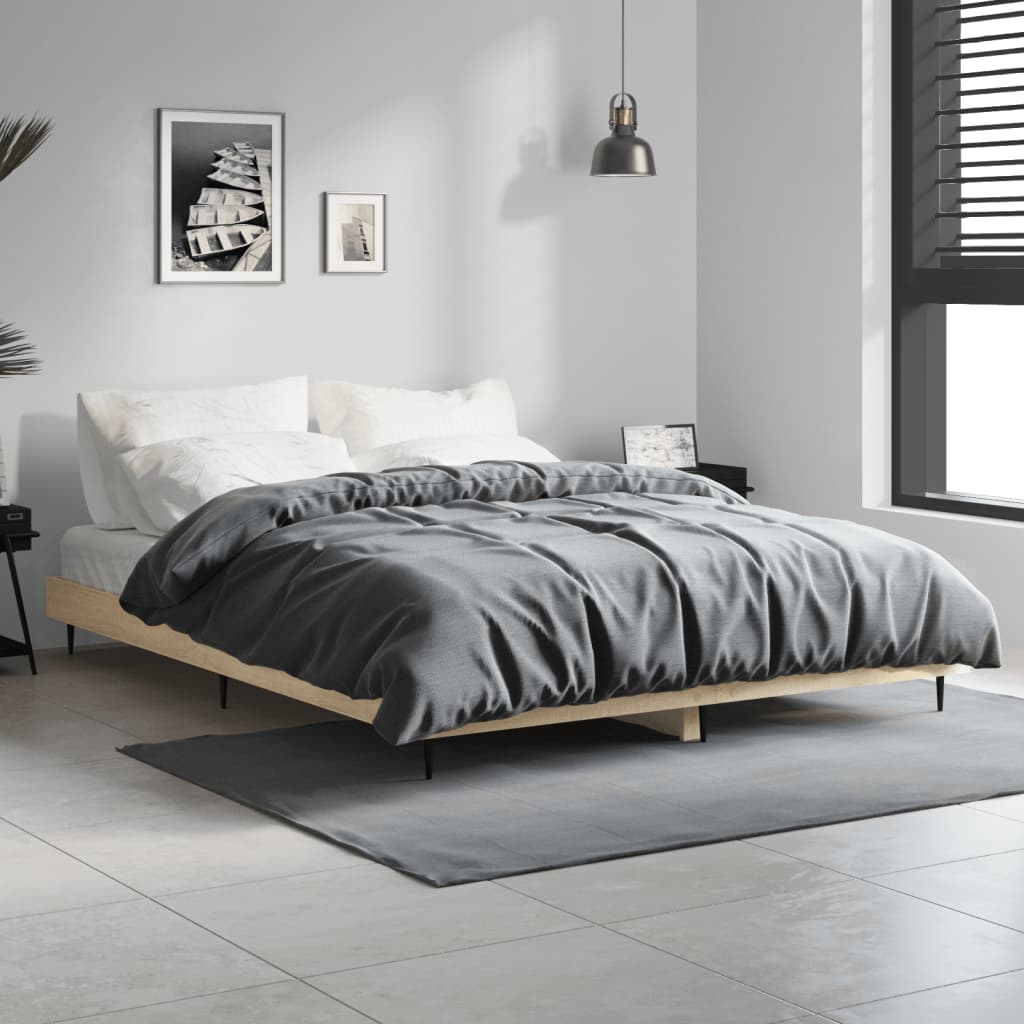 Bettgestell Sonoma-Eiche 135x190 cm