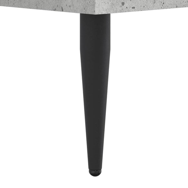 vidaXL Cadre de lit gris béton 135x190 cm en bois d'ingénierie