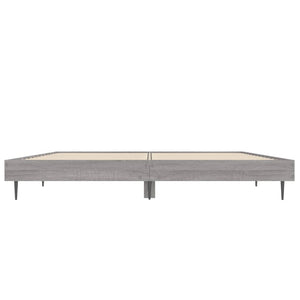 Bettgestell 135x190 cm Grau Sonoma Holz