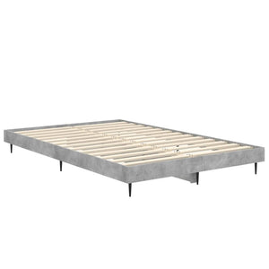 vidaXL Cadre de lit Gris béton 120x190 cm Bois d'ingénierie