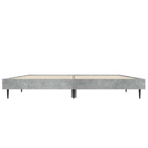 vidaXL Cadre de lit Gris béton 120x190 cm Bois d'ingénierie