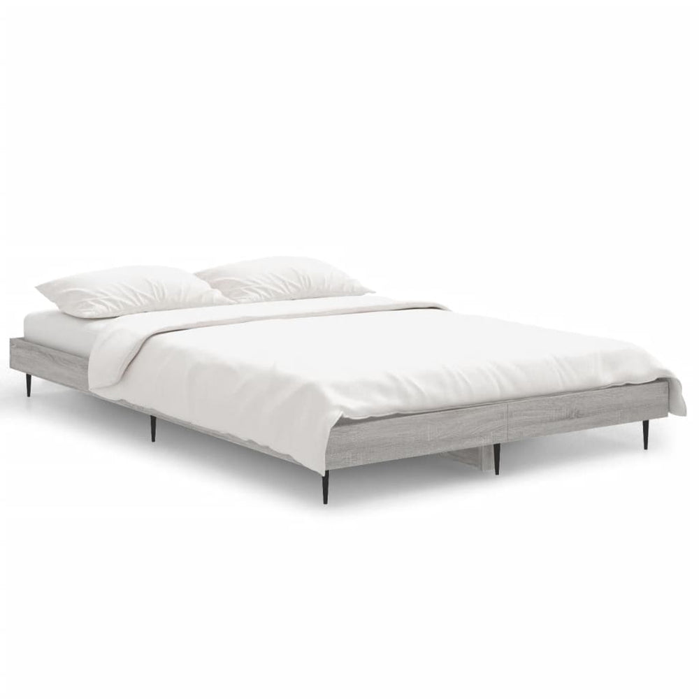 Bettgestell 120x190 cm Grau Sonoma